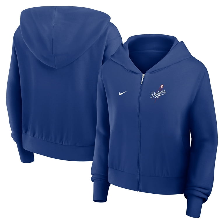 Women's Nike Navy Los Angeles Dodgers Cropped Chill Full-Zip