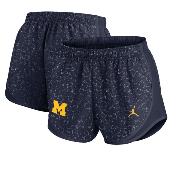 Women's Nike Navy Michigan Wolverines Tempo Pattern Dri-FIT Shorts