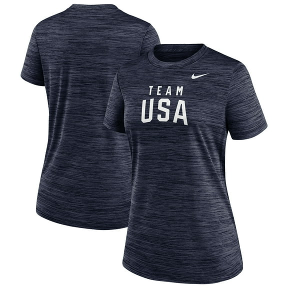 Women's Nike  Navy Team USA Velocity Performance T-Shirt