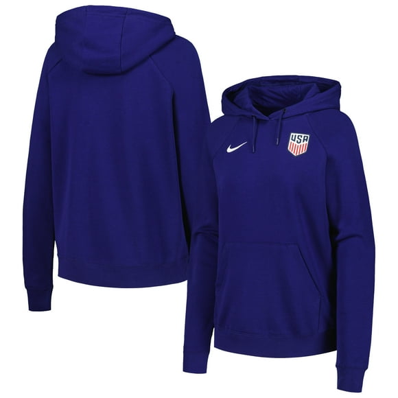 Women's Nike Navy USMNT Essential Raglan Pullover Hoodie