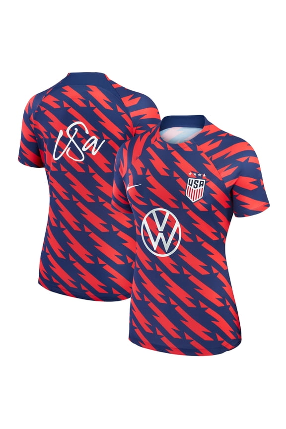Women's Nike Navy USWNT 2023 Strike Drill Pre-Match Top