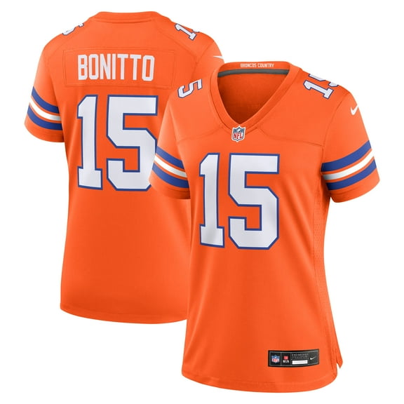 Women's Nike Nik Bonitto  Orange Denver Broncos Alternate 2 Mile High Collection 1977 Throwback Game Jersey