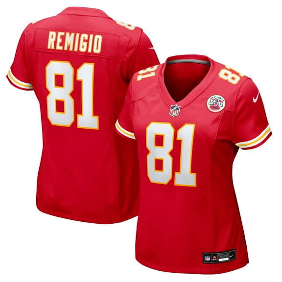 Women's Nike Nikko Remigio  Red Kansas City Chiefs Team Game Jersey