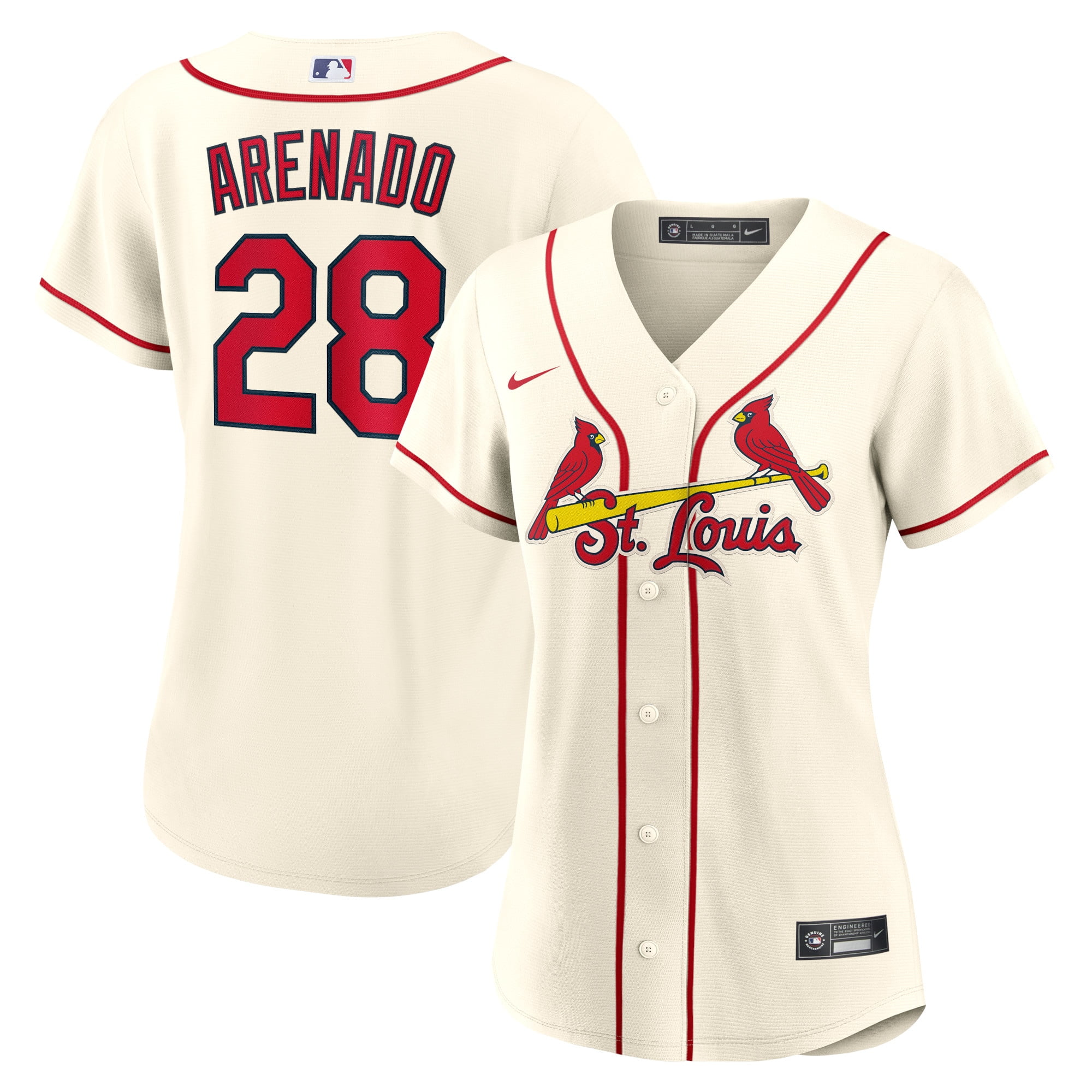 st louis cardinals cream jersey