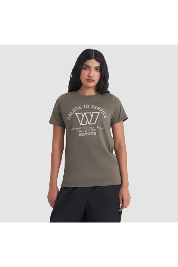 Women's Nike Olive Washington Commanders 2025 Salute to Service Sideline T-Shirt