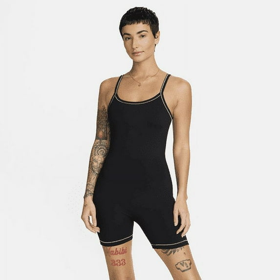 Women's Nike One Capsule Short Scoopneck Bodysuit Color: Black Size: XX LARGE