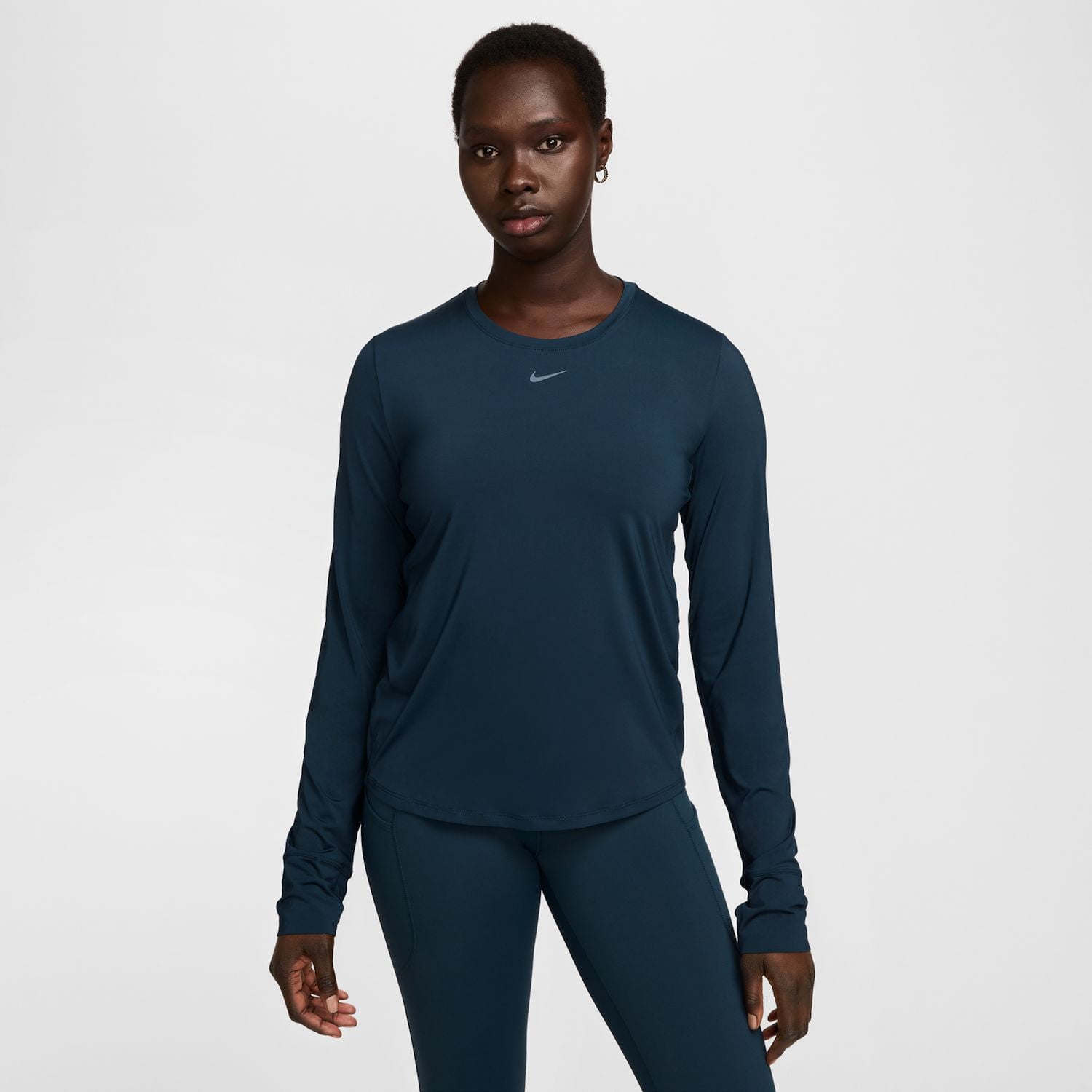 Women's Nike One Classic Dri-FIT Long Sleeve Top Color: Armory