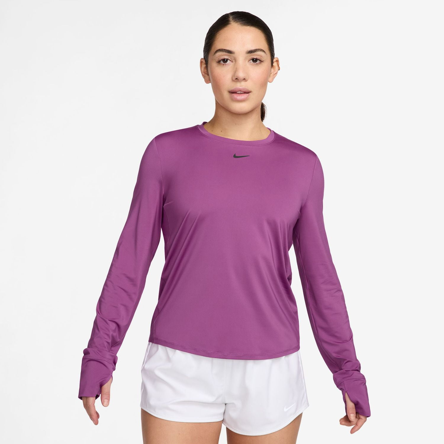 Women's Nike One Classic Dri-FIT Long Sleeve Top Color: Hot