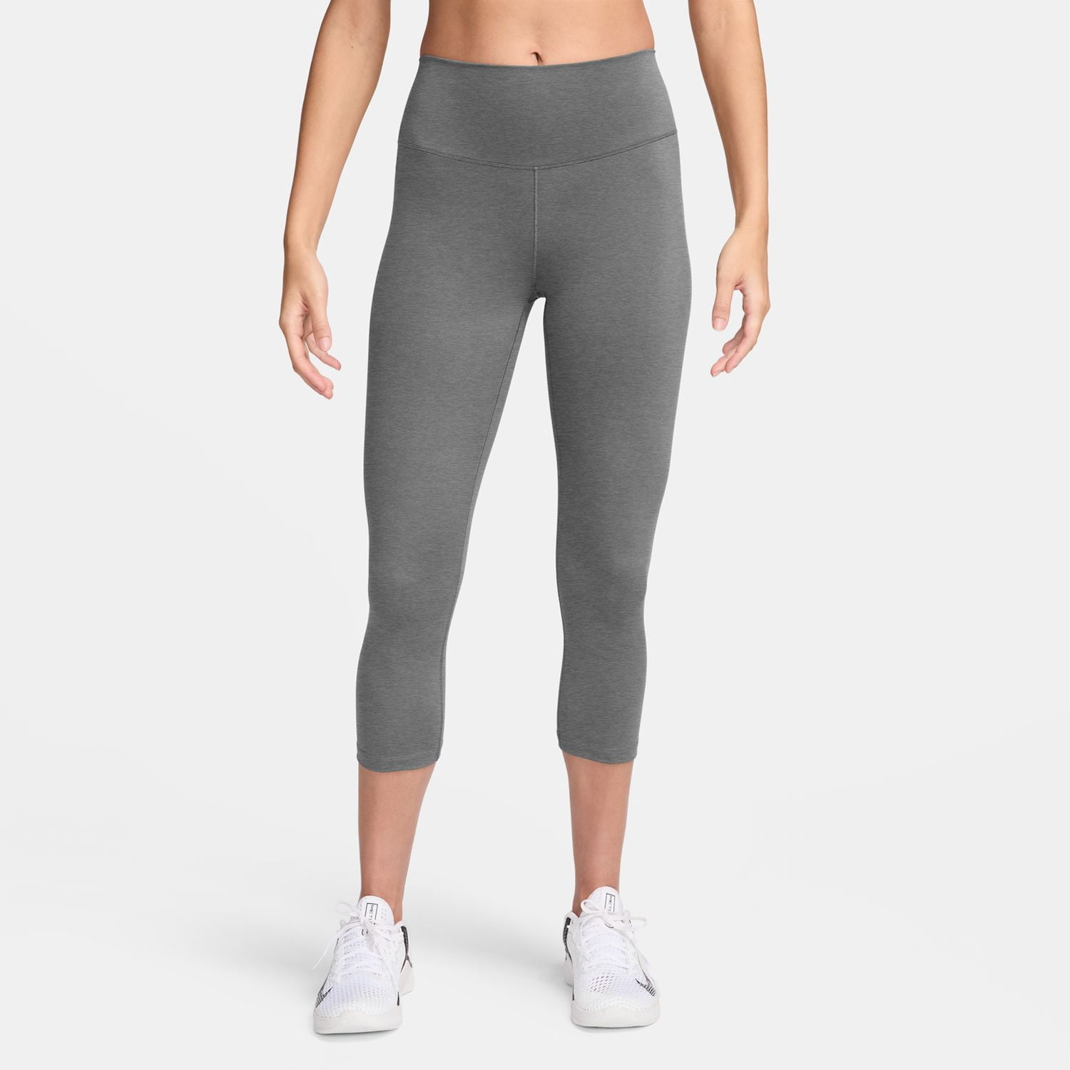 Women's Nike One High-Waisted Crop Leggings Color: Smoke Grey Size