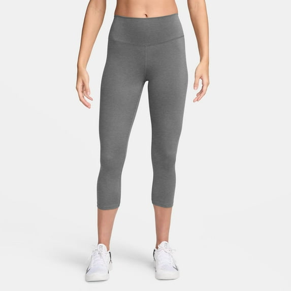 Women's Nike One High-Waisted Crop Leggings Color: Smoke Grey Size: XX LARGE