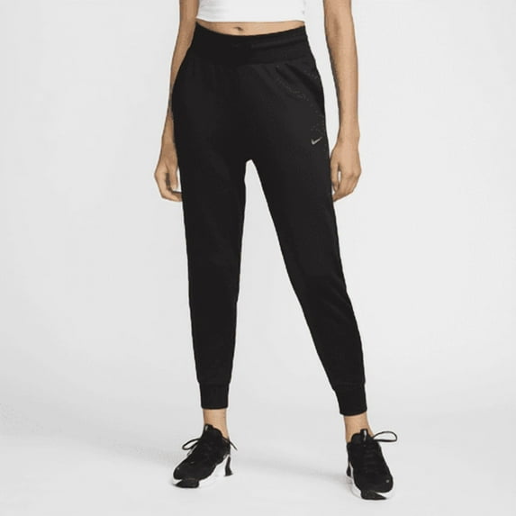 Nike Therma-FIT One Women's High-Waisted 7/8 Joggers Color: Black/White Size: XL (16–18)