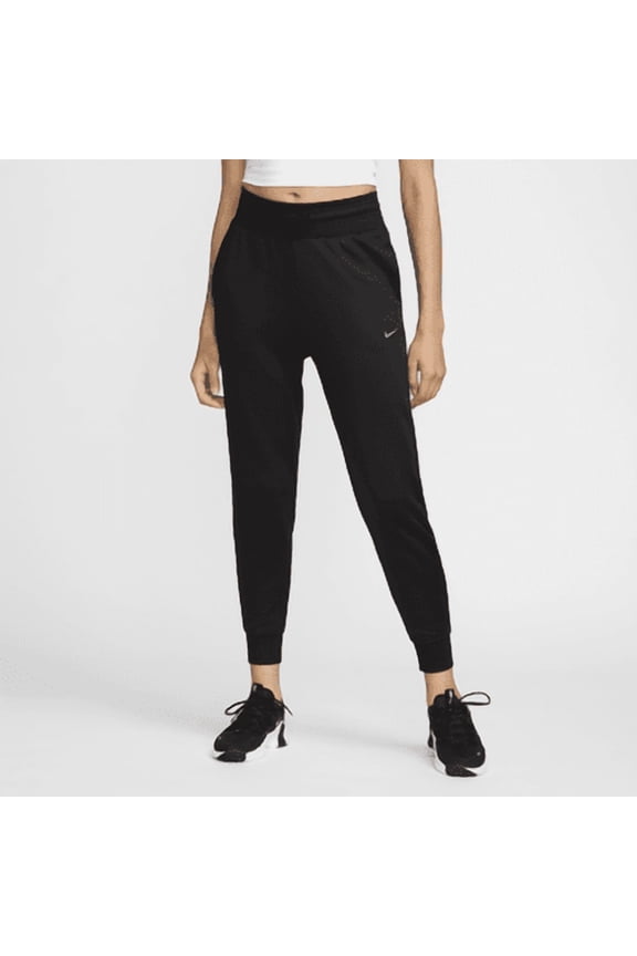 Therma-FIT One Women's High-Waisted 7/8 Joggers Color: Black/White Size: XL (16–18)