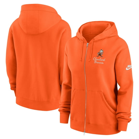 Women's Nike Orange Cleveland Browns Phoenix Rewind Full-Zip Hoodie