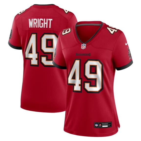 Women's Nike Owen Wright  Red Tampa Bay Buccaneers Team  Game Jersey