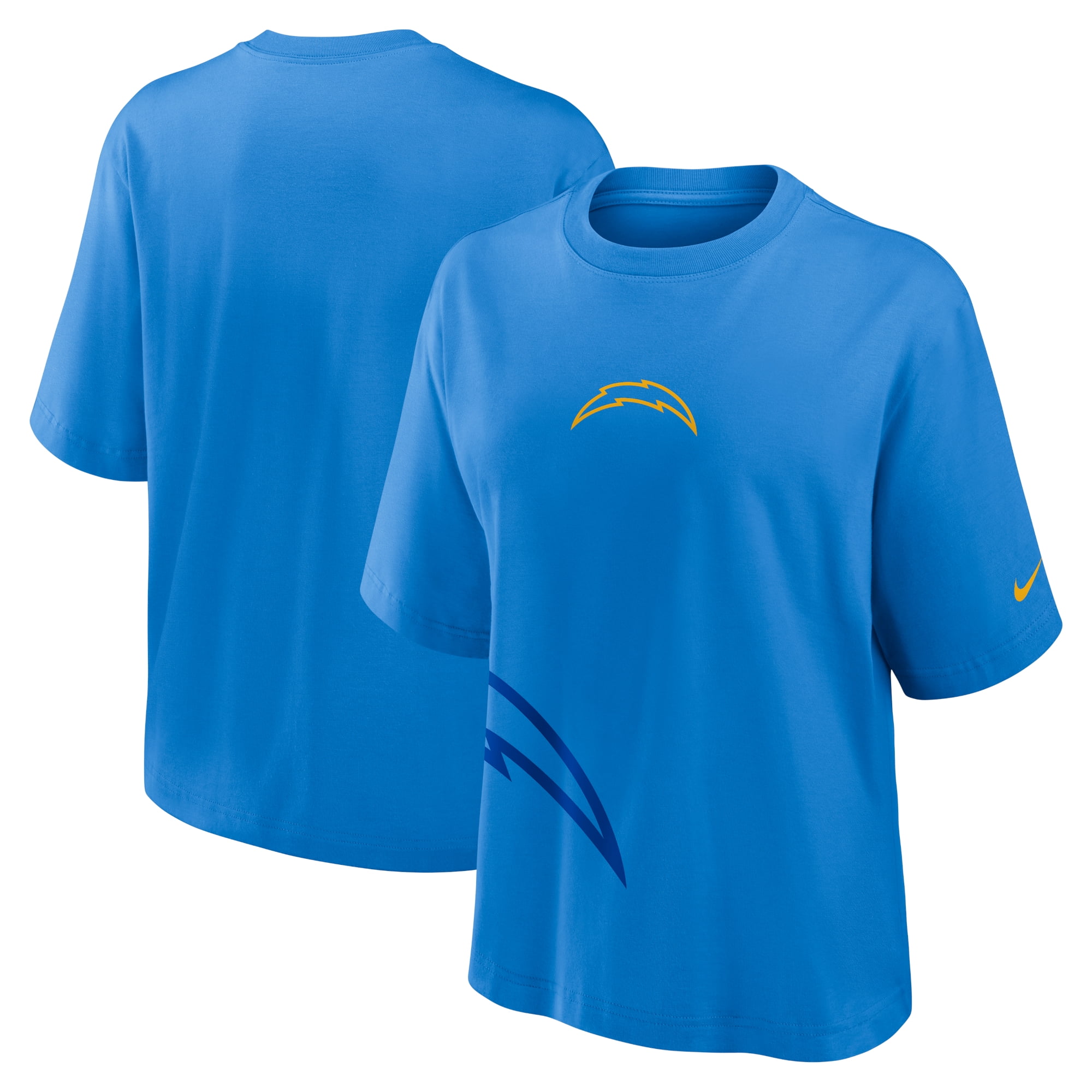 Women s Nike Powder Blue Los Angeles Chargers Boxy T Shirt Walmart
