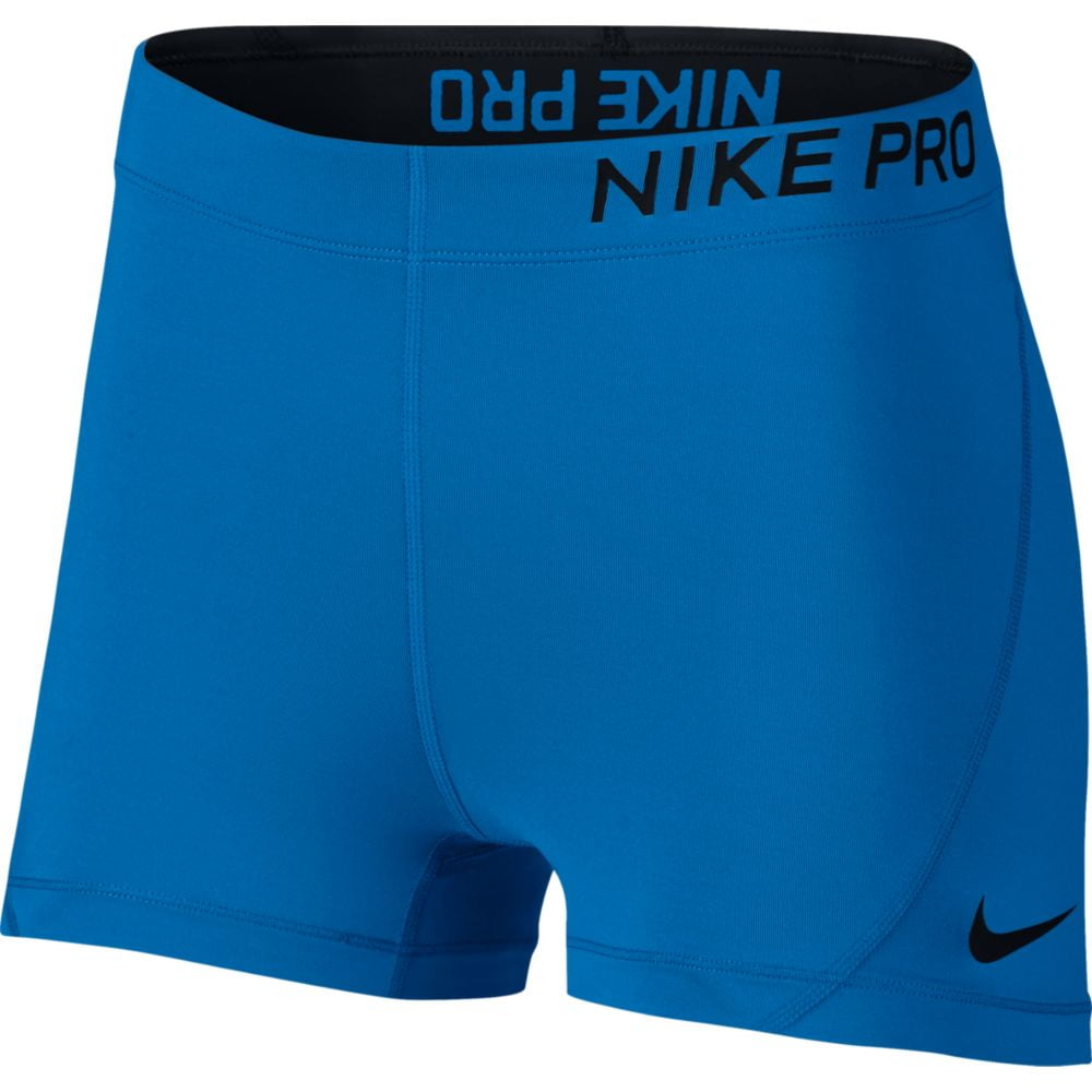 Women's Nike Pro 3IN Short (Signal Blue/Black, X-Large)