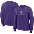 thumbnail image 1 of Women's Nike Purple Minnesota Vikings Boxy Long Sleeve T-Shirt, 1 of 3