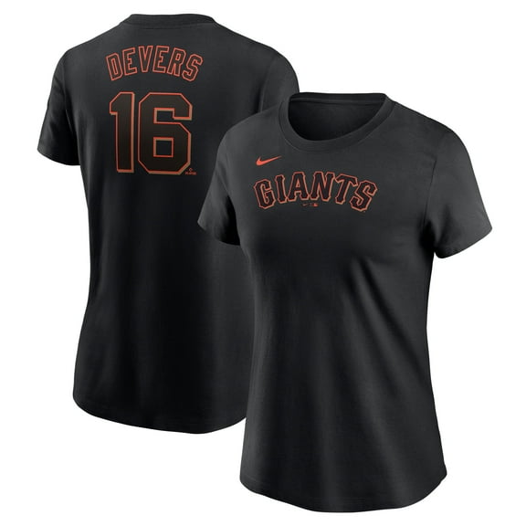Women's Nike Rafael Devers Black San Francisco Giants Name & Number T-Shirt