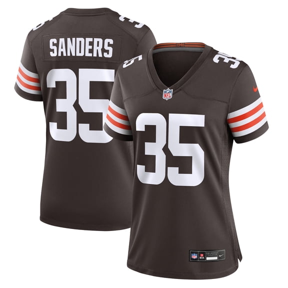 Women's Nike Raheim Sanders  Brown Cleveland Browns Team Game Jersey