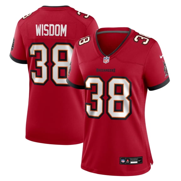 Women's Nike Rashad Wisdom  Red Tampa Bay Buccaneers Team Game Jersey