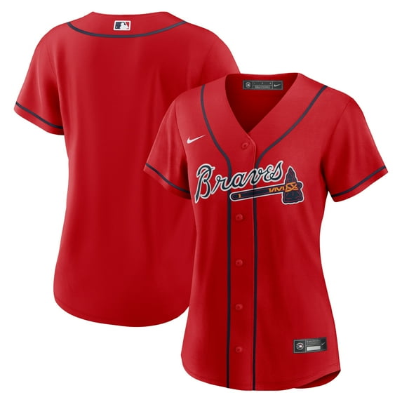 Women's Nike Red Atlanta Braves Alternate Replica Team Jersey