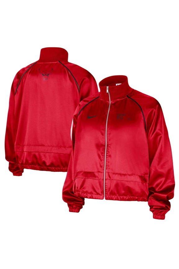 Women's Nike Red Chicago Bulls Courtside Retro Fly Raglan Full-Zip Jacket