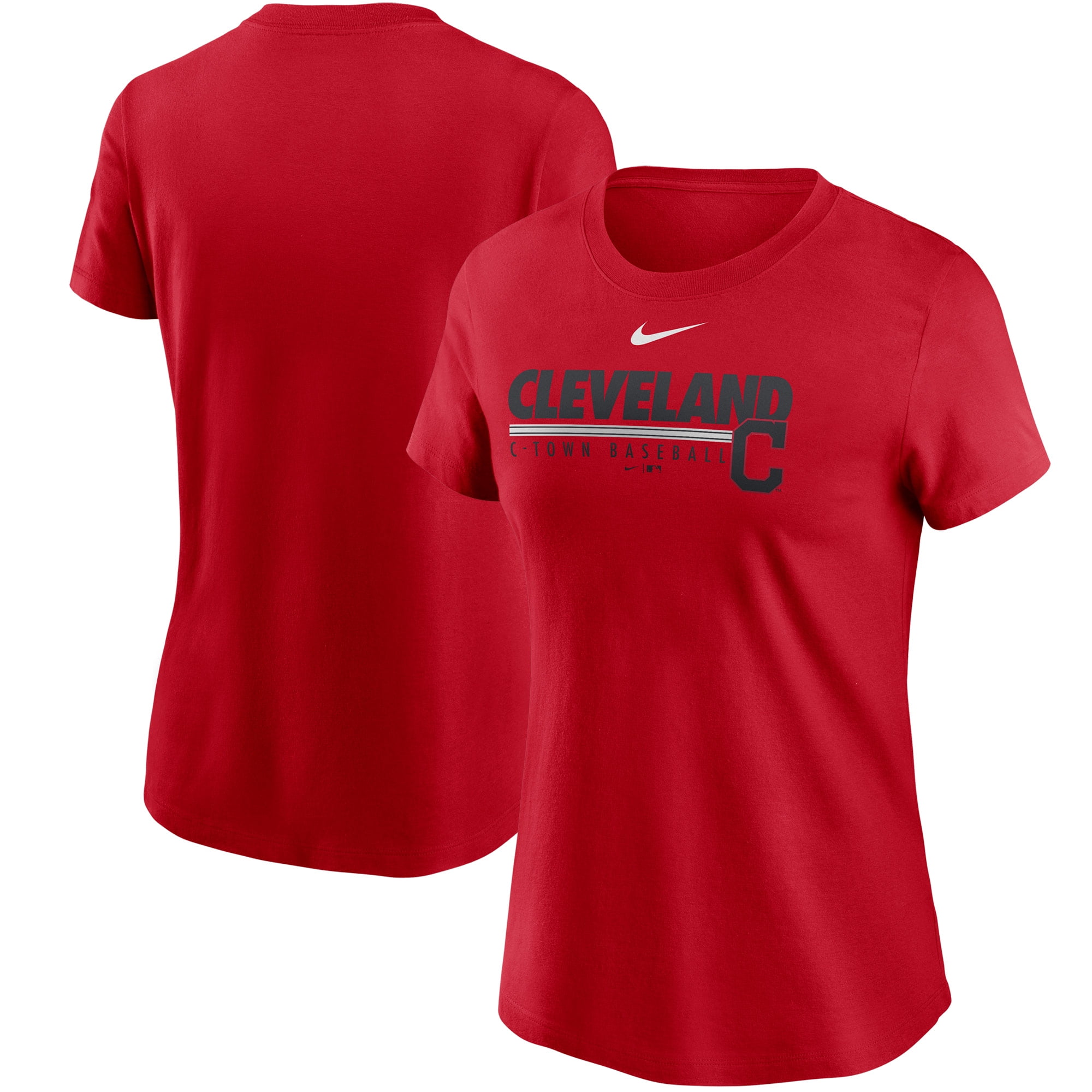 Women's Nike Red Cleveland Indians Baseball TShirt