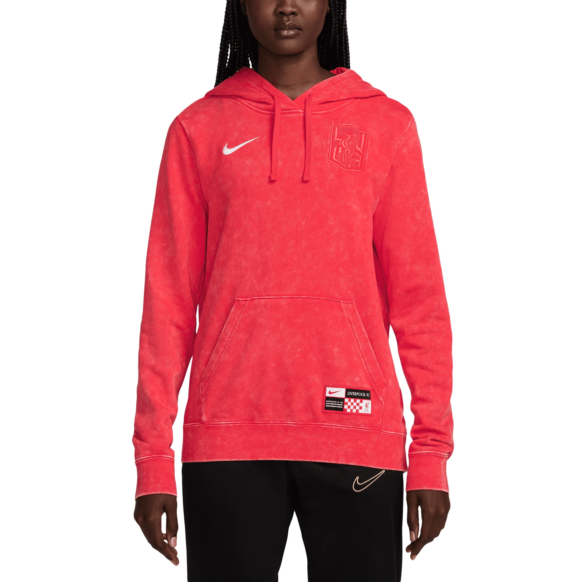 Women s Nike Red Liverpool 2024 25 Third Club Fleece Pullover Hoodie Walmart