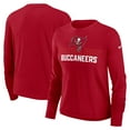 thumbnail image 1 of Women's Nike Red Tampa Bay Buccaneers Modest Crop Performance Long Sleeve T-Shirt, 1 of 7