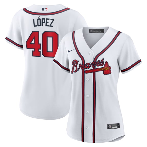 Women's Nike Reynaldo Lopez White Atlanta Braves Home Replica Jersey