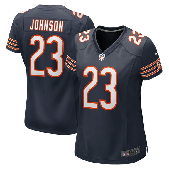 Women's Nike Roschon Johnson Navy Chicago Bears Team Game Jersey