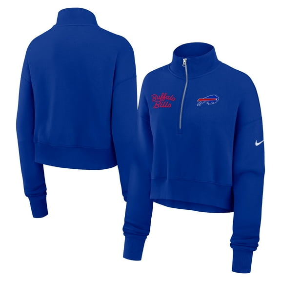 Women's Nike Royal Buffalo Bills Primetime Phoenix Half-Zip Sweatshirt