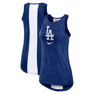 Nike Women's White, Royal Los Angeles Dodgers Next Up Tri-Blend Raglan 3/4 - Sleeve T-shirt