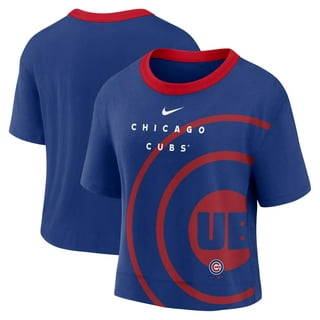 MLB Chicago Cubs Women's Short Sleeve V-Neck Fashion T-Shirt - L