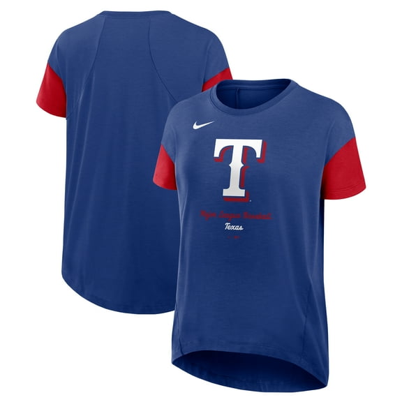Women's Nike Royal Texas Rangers Flowy Fashion Tri-Blend Dri-FIT T-Shirt