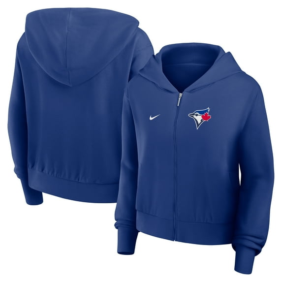 Women's Nike Royal Toronto Blue Jays Cropped Chill Full-Zip Hoodie