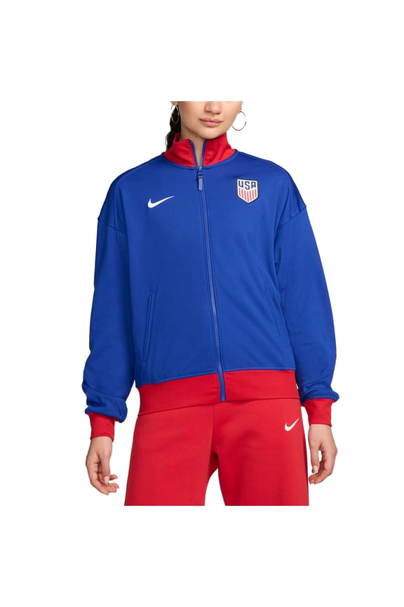 Women's Nike Royal USMNT 2024 Academy Pro Anthem Full-Zip Jacket