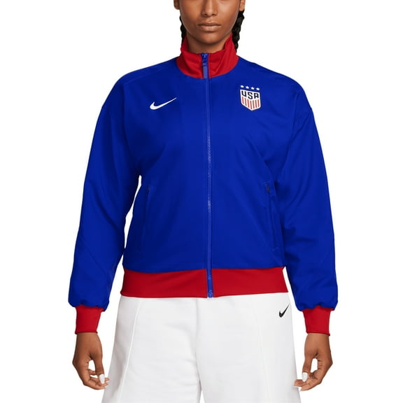 Women's Nike Royal USWNT 2024 Strike Anthem Full-Zip Jacket