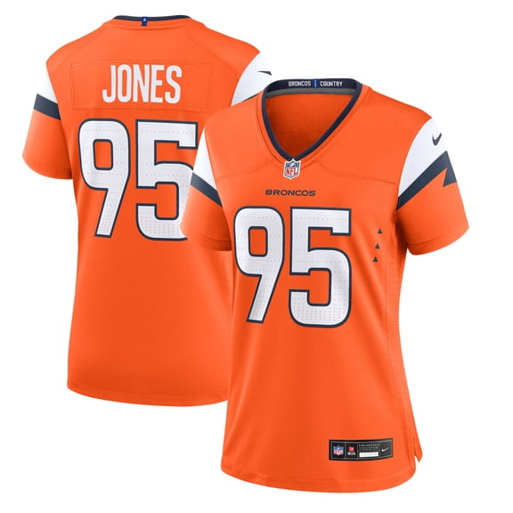 Women's Nike Sai'vion Jones  Orange Denver Broncos Team Game Jersey
