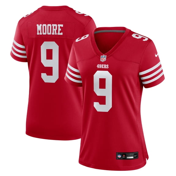 Women's Nike Skyy Moore  Scarlet San Francisco 49ers Team Game Jersey