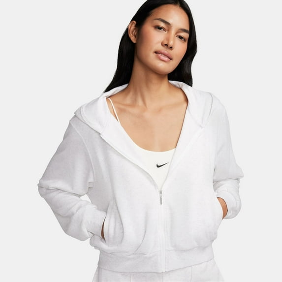 Women's Nike Sportswear Chill Terry Full-Zip Hoodie Color: Birch Heather Size: SMALL