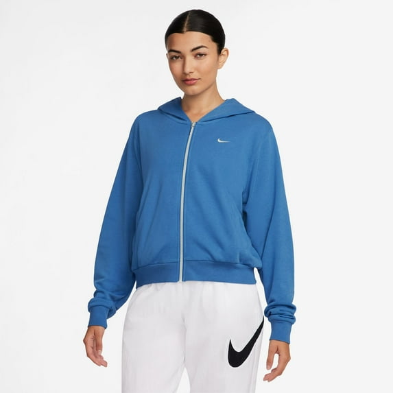 Women's Nike Sportswear Chill Terry Full-Zip Hoodie Color: Blue Size: LARGE