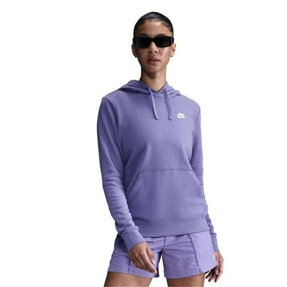 Women's Nike Sportswear Club Fleece Hoodie Color: Dusty Amethyst Size: X LARGE
