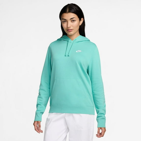 Women's Nike Sportswear Club Fleece Hoodie Color: Green Frost Size: SMALL