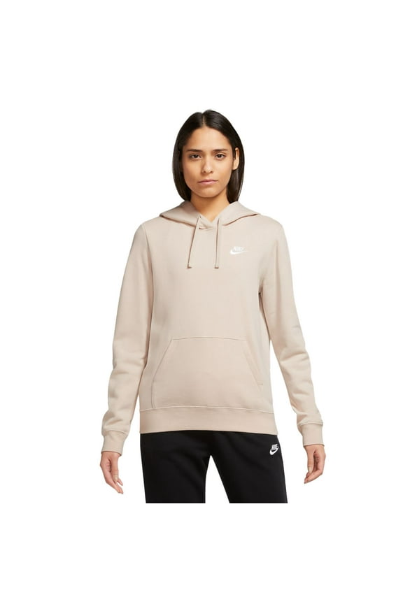 Women's Nike Sportswear Club Fleece Hoodie Color: Sanddrift Size: X LARGE