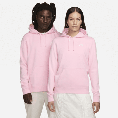 Pink fleece hoodie hot sale