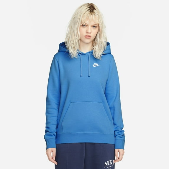 Women's Nike Sportswear Club Fleece Hoodie Color: University Blue Size: X LARGE