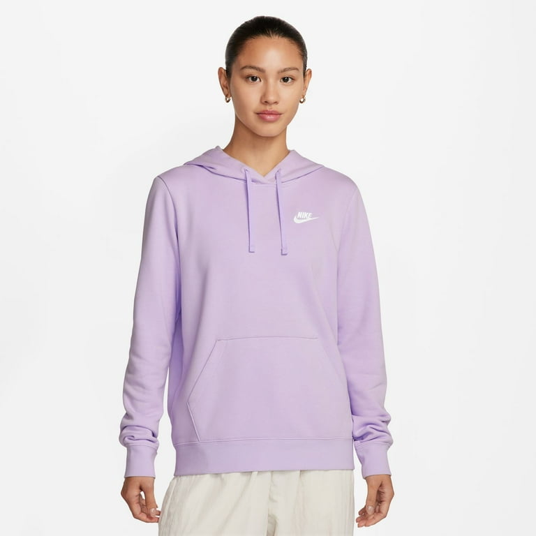 Women s Nike Sportswear Club Fleece Hoodie Color Violet Size MEDIUM Walmart