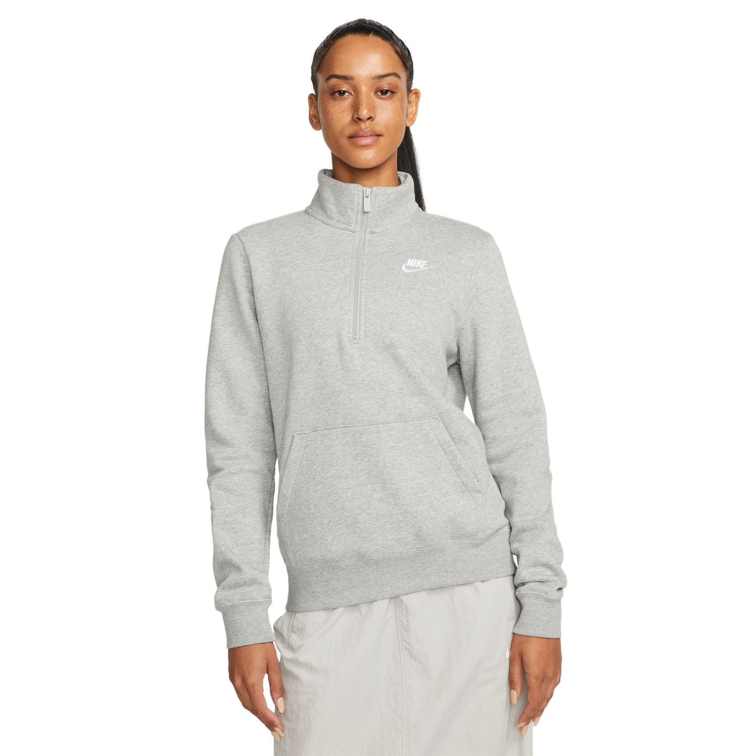 grey nike quarter zip womens