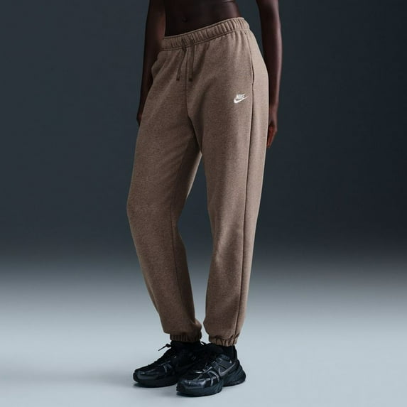Women's Nike Sportswear Oversized Club Fleece Sweatpants Color: Mink Brown Size: MEDIUM